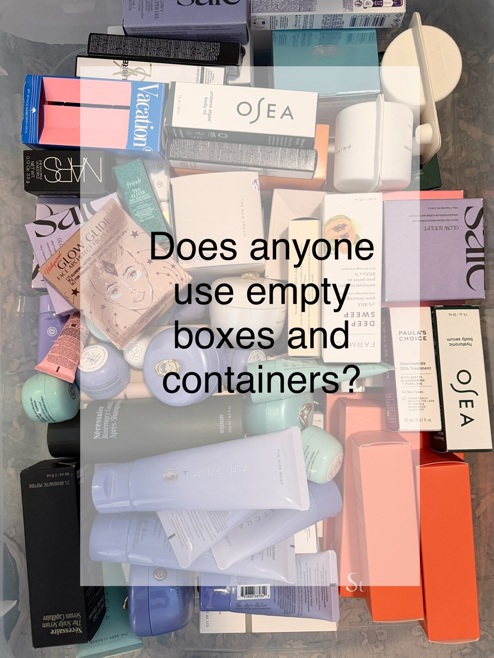 Empty boxes containers